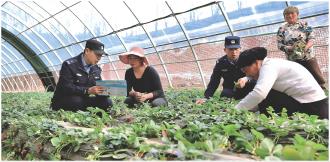 　　为切实保障春耕生产安全顺利进行，连日来，灵台县公安局开启“田园警务”模式，组织广大民警辅警深入田间地头，集中开展走访助农、纠纷化解、安防宣传等工作，全力护航春耕生产，为乡村振兴增添“平安砝码”。
　　
 本报记者 贾芳 摄